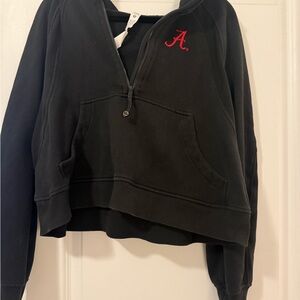 Lululemon Athletica Black Hoodie with Red Logo